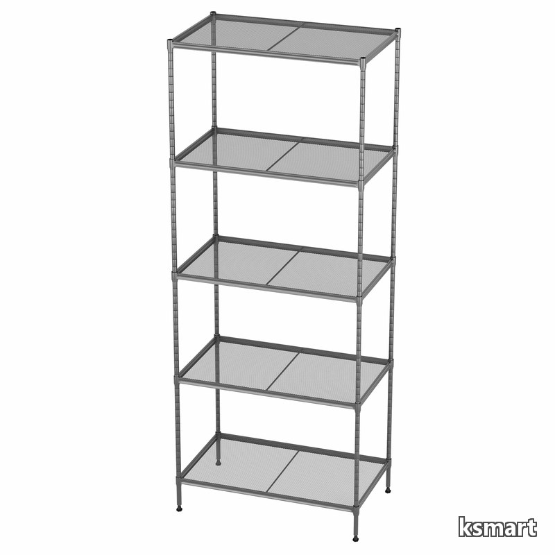 【送料無料】5段 ラック キッチンラック サイドラック 高さ150×幅60×奥行35cm 用途広く大型の収納ラック メダルラック 家や職場 倉庫などに大活躍 サビに強い収納ラック|ksmart