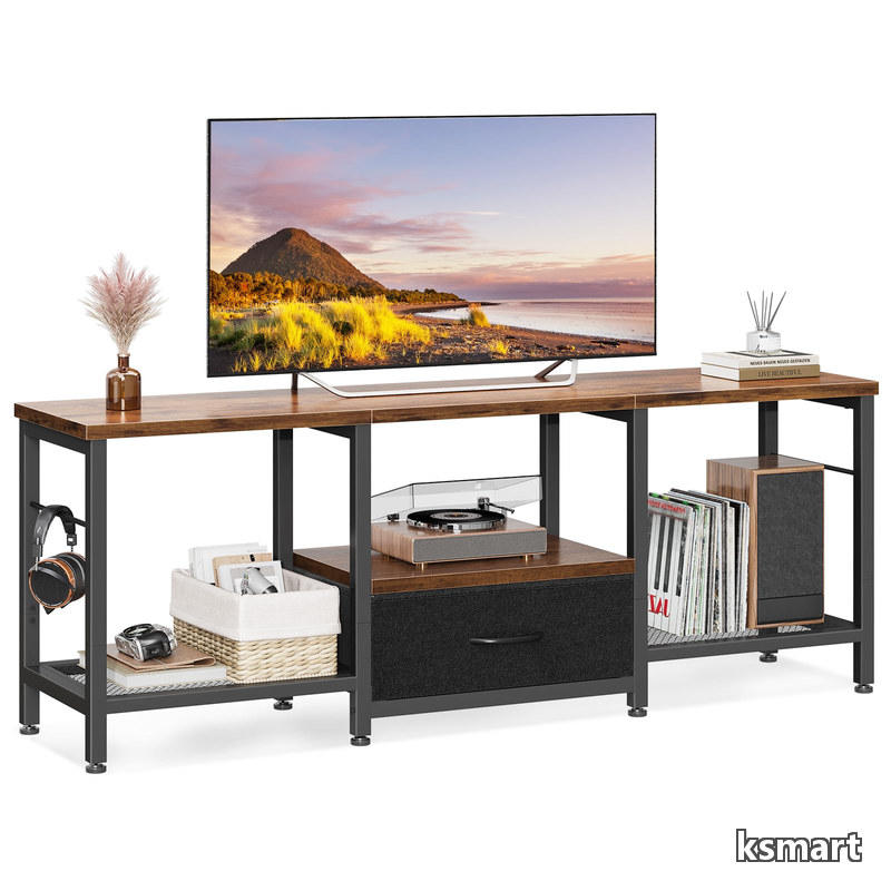 【送料無料】テレビ台 47型対応 ローボード 幅120&times;奥行29&times;高さ50cm 簡単組立 耐荷重40kg 引き出し付き 脚付き (ビンテージ)｜ksmart 7,892円