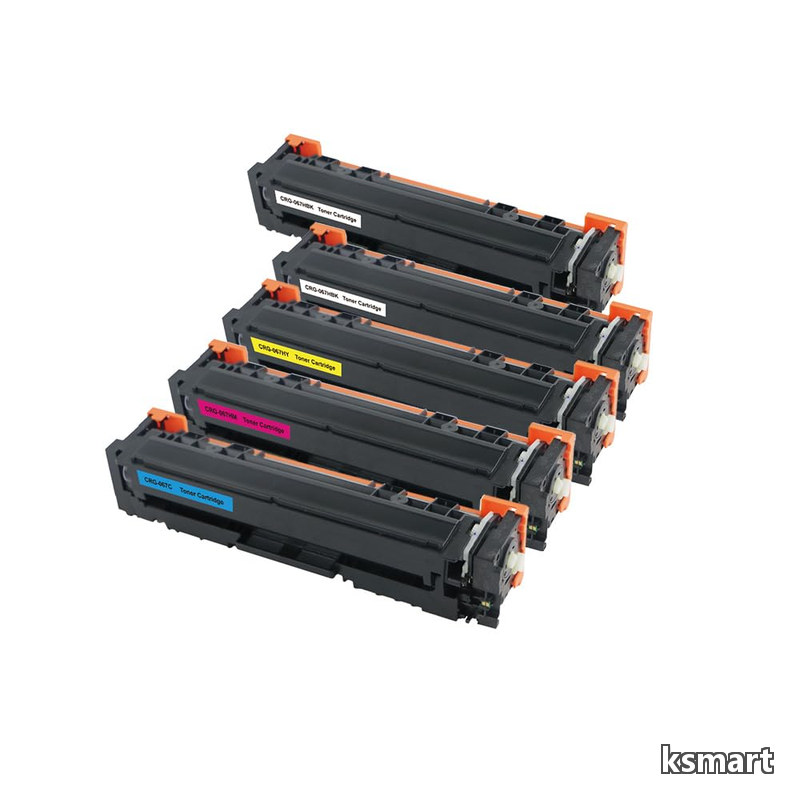 【送料無料】CRG-067H お得な5色セット (CRG-067HBLK×2 CRG-067HCYN×1 CRG-067HMAG×1 CRG-067HYEL×1) キヤノンプリンター用 互換トナー ISO9001認証工場 (CRG-067 CRG-|ksmart