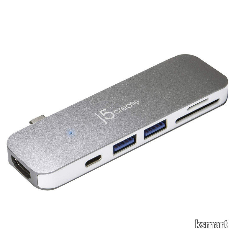 【送料無料】USB C ハブ 7in1 PD60W充電対応 HDMI 4K出力 USB3.0&times;2 5Gbps SD/microSDカードリーダー USB-Cデータ転送 DisplayPort Alt Mode対応 Windows 11/Chrome OS/Mac｜ksmart
