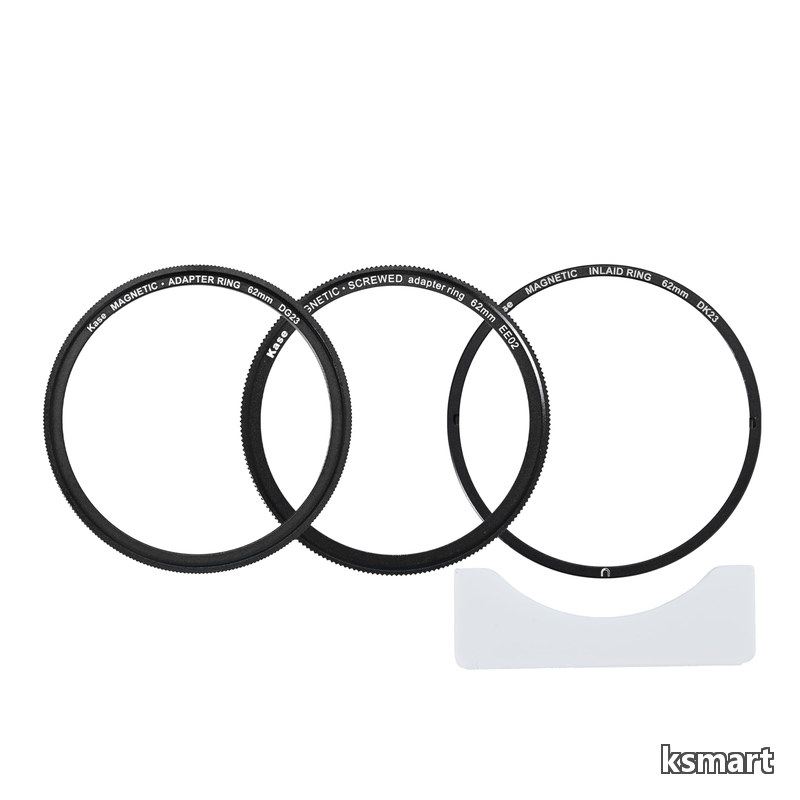 【送料無料】マグネティックフィルターアダプター 62mm (3点セット "A+B+C")｜ksmart