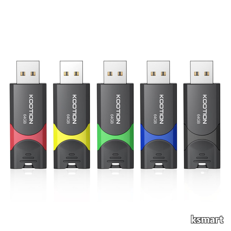 【貨物輸送無料】USB記憶装置 64GB 5個仕かける USB2.0 横すべり式 なおなお書き4動くこと見さだめる済 記憶装置突っ支い棒 閃光電球記憶装置（黒いこと、赤、青味、緑、黄色）
