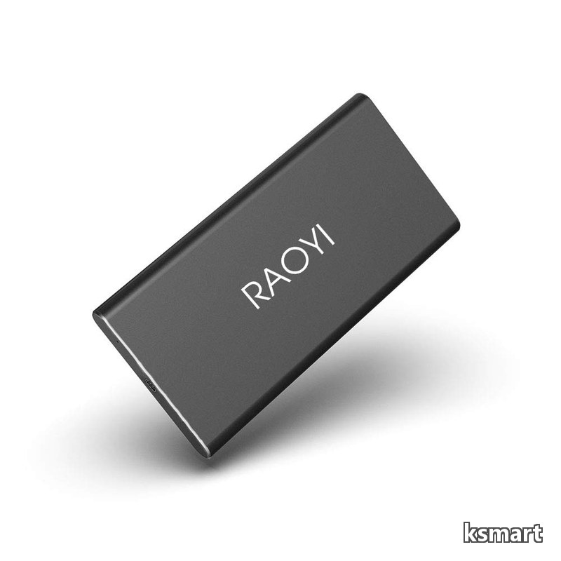 【送料無料】外付けSSD 250GB USB3.1 Gen2 ポータブルSSD 転送速度最大550MB/秒 PS4動作確認済 超薄型・超高速Type-A/Type-C 耐衝撃 防滴 黒｜ksmart