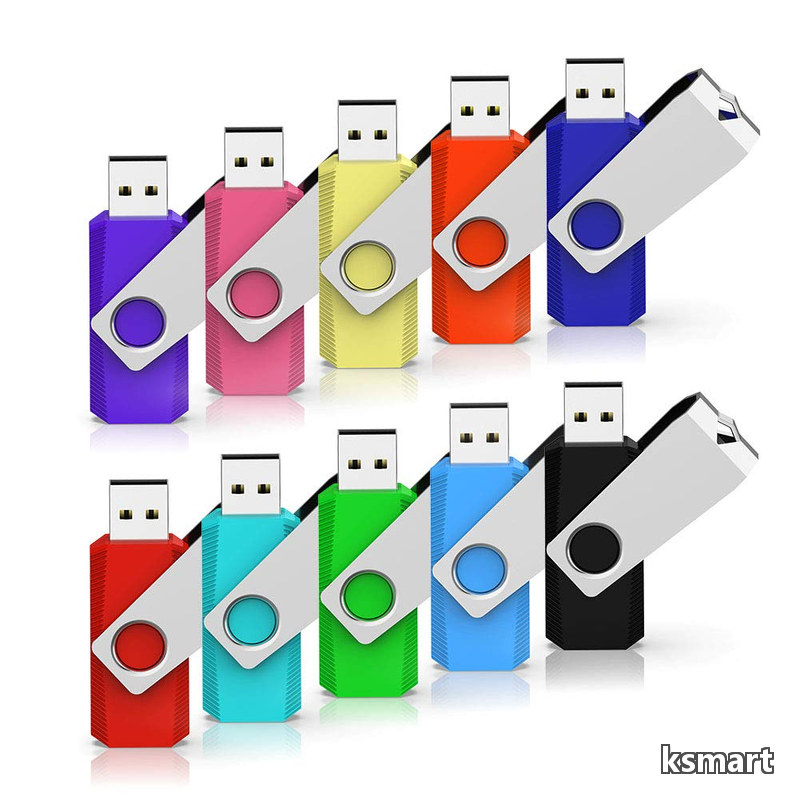【貨物輸送無料】USB記憶装置8GB USB2.0 10個書き割り 閃光電球運転 回転させる式 まとめ買い 10色 派手 記憶装置突っ支い棒 ストラップホール付き添い人