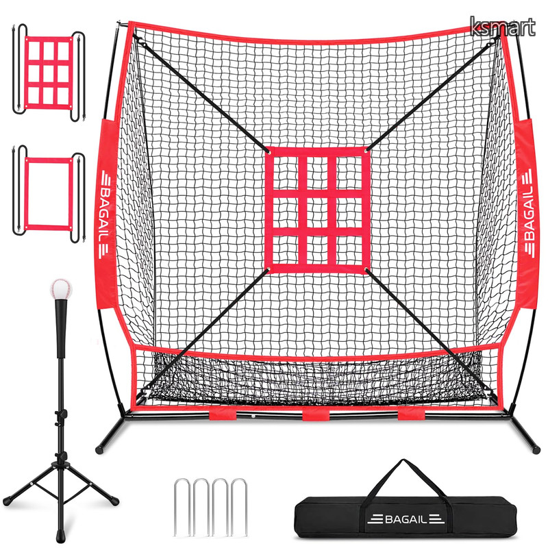 【送料無料】ベースボールネット 練習用 バッティングネット ピッチングネット スチール製 野球器具 硬式/軟式対応 打撃 投球 防球ネット ソフトボール練習ネット トレーニ｜ksmart