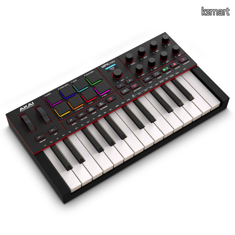 【貨物輸送無料】Professional MPK Mini IV USB-C midi鍵盤制御装置 未経験者や快い音興行主向け ? MPC膜鳴楽器パッド 360°ノッブ 投球＆モジュレーションホイ