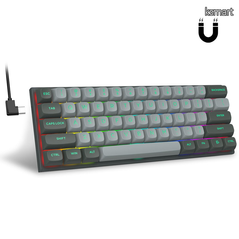 【貨物輸送無料】サイクル-61 60% エスポートゲーミングキーボード ラピッド銃の引き金磁気キースイッチメカニカルキーボード 熱っぽいつけ替える能力のある 自然調整能力のあるなアクチュエーション 人中