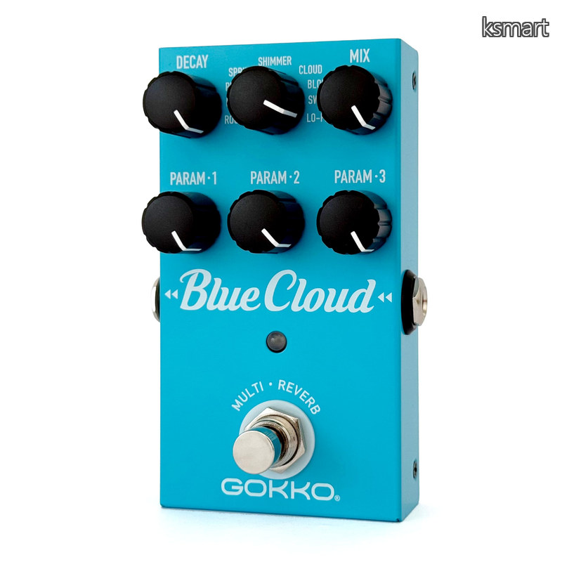【送料無料】Blue cloudマルチリバーブ ギターペダル ? 9種類のリバーブモード（ルーム、ホール、プレート、スプリング、シマー、クラウド、ブルーム、スウェル、ローファ｜ksmart