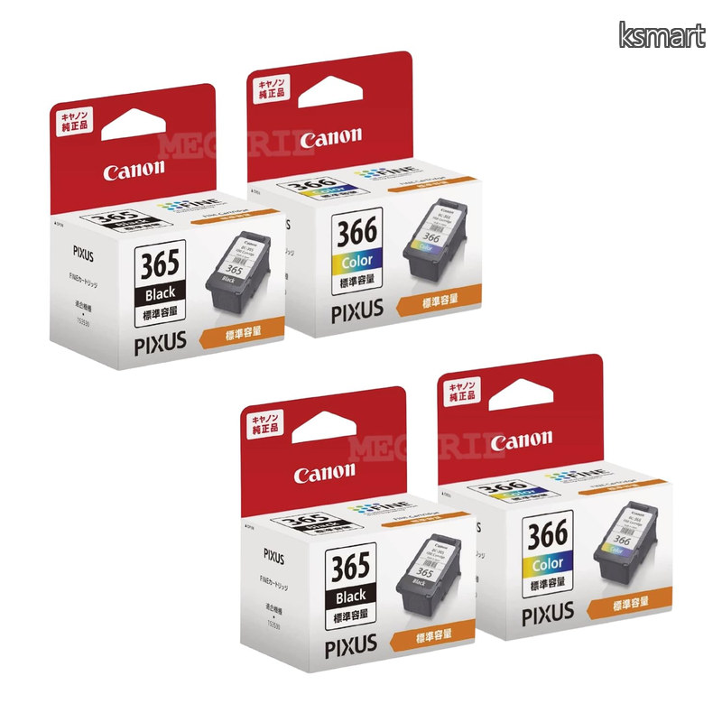 【送料無料】【純正品 2個&times;2セット】 キヤノン インクカートリッジ BC-365（ブラック）+BC-366（3色カラー） 2個&times;2セット 対応機種：PIXUS TS3530｜ksmart