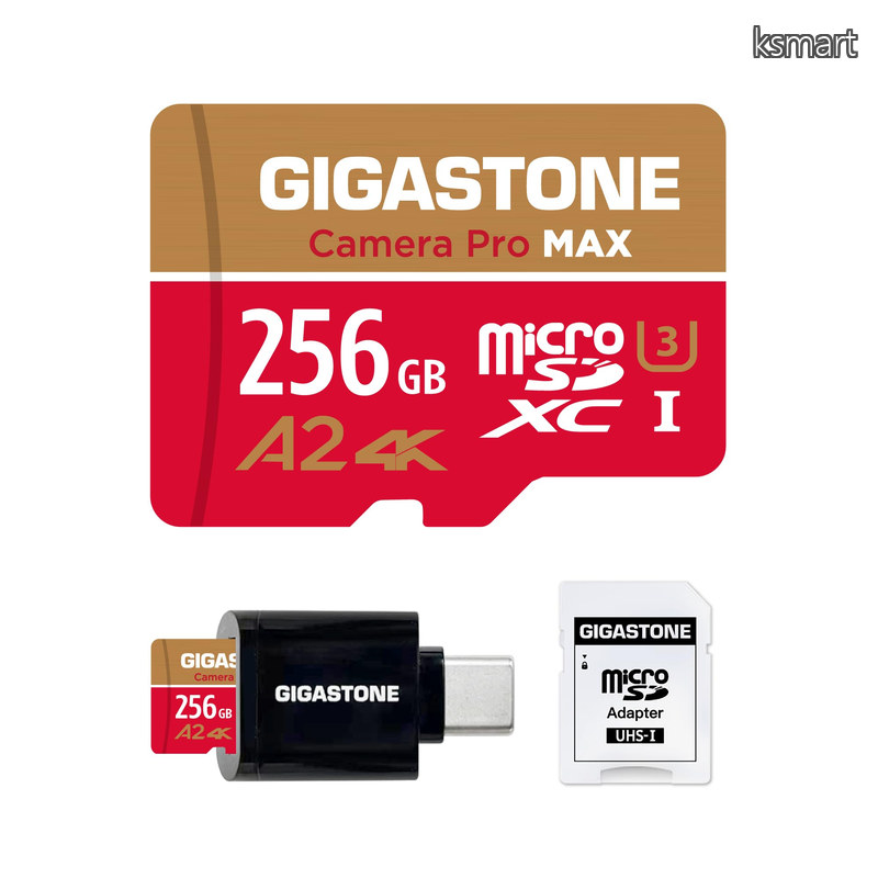 【貨物輸送無料】【5年資料立ち直らす?無償取り替えっこ引き受ける】GIGASTONE マイクロsd歌留多 256GB Type C歌留多読み手付き添い人 Camera Pro Max microSDXC UHS-I A2 V30 U3 C10 130MB/s Ultra 固定ディスク 4K