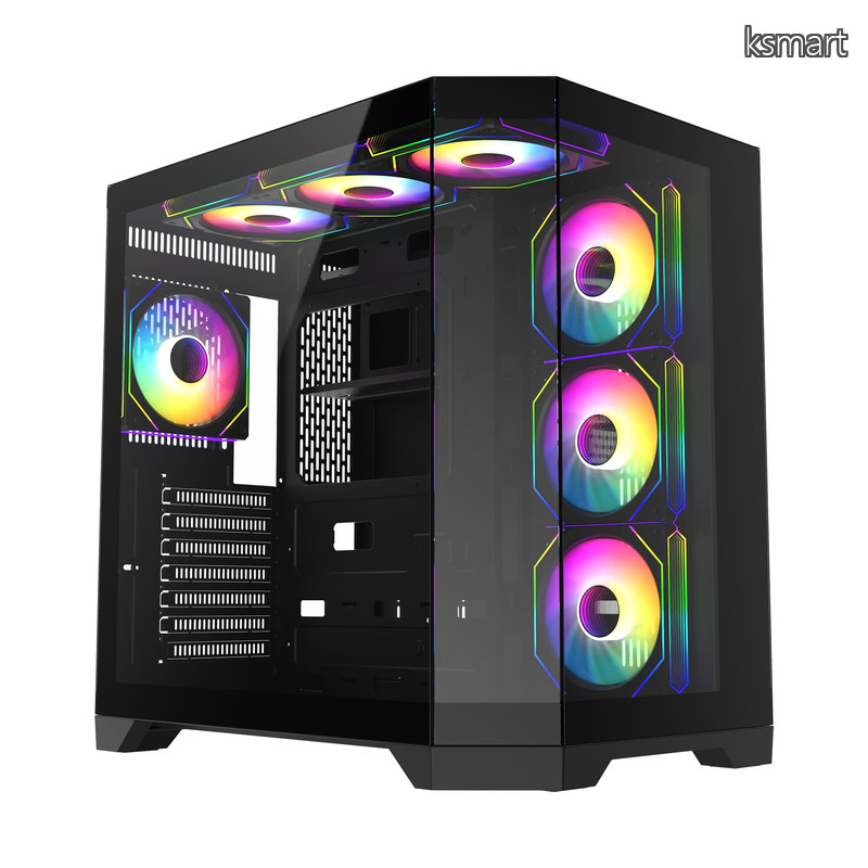 【貨物輸送無料】GAMEMAX パソコン入れもの ミッドタワー ゲーミング 強化因子硝子片方ダイアログボックス積み上げる ATX/M-ATX/ITX相応う 7拡張スロット取りひろげる 最大限度400粍 GPU相応う ARGB気違い4基積み上げる V5.0 PWM