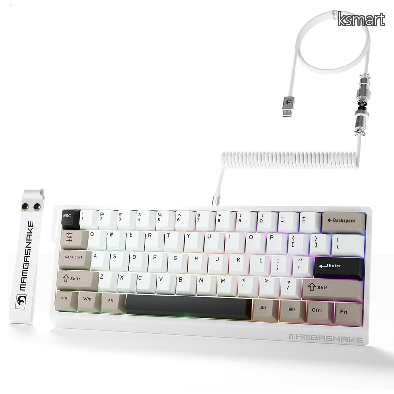 【貨物輸送無料】MAMBASNAKE X60HE ラピットトリガー ゲーミングキーボード 0.01mmRT 磁気取り替えっこ 8000hz ポーリング単位料金 無線電話 HE検出器 0.125ms 超低繰り延べる SnapKeys SOCD