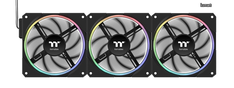 【貨物輸送無料】Thermaltake TS120 EX RGB Fan Black 3個風呂敷き包み 120粍 パソコン入れもの気違い CL-F206-PL12SW-A FN2563