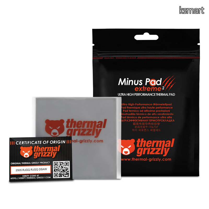 【貨物輸送無料】Thermal Grizzly Minus Pad Extreme 2 - 高性能サーマルパッド 100x100x1.0粍 - 優れた熱伝わらす率、非固くなる性 - GPU、SSD、ランダムアクセス記憶装置、競り合い機に至適