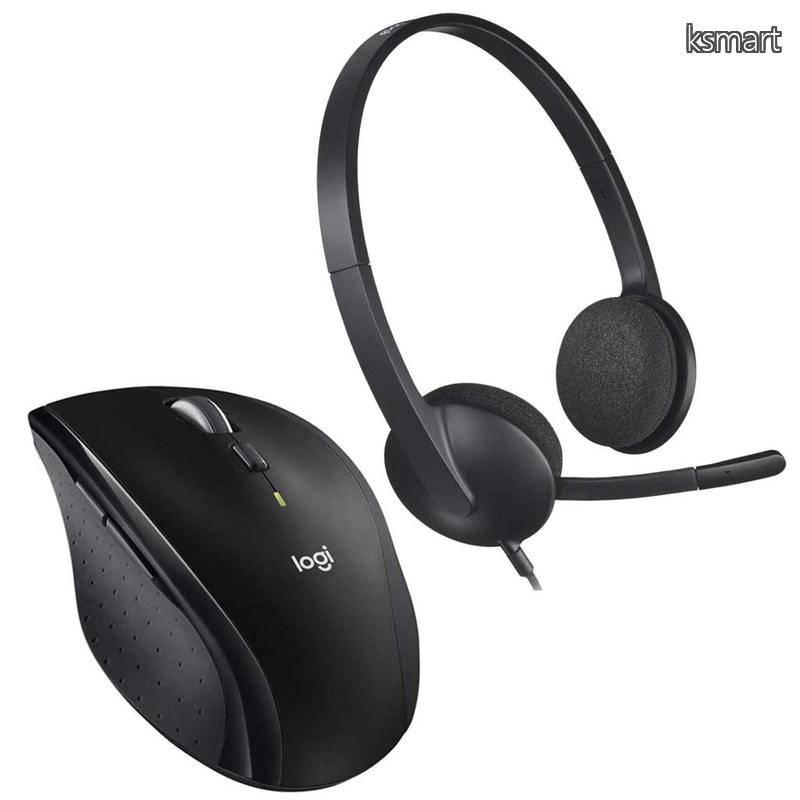 【送料無料】ロジクール マウス ヘッドフォン 在宅勤務 セット [ SEB-M705 + H340r ] 国内正規品｜ksmart