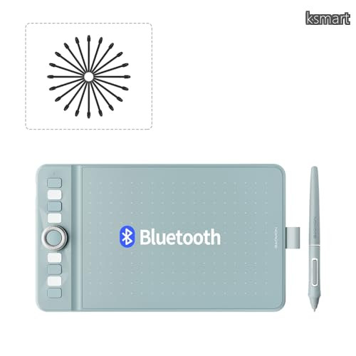 【送料無料】[GAOMON WH851+替え芯]ペンタブ 筆圧検知16384レベル 有線?無線両対応 傾き検出機能 Bluetooth接続対応 Windows/MacOS/Chrome OS/Linux対応 Androidスマホで使える｜ksmart