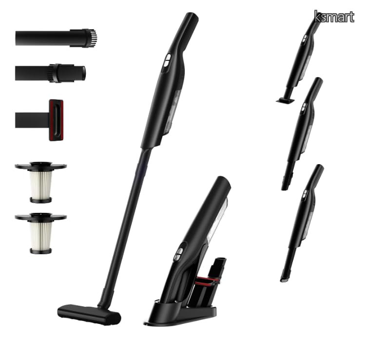 【送料無料】コードレス 25000pa超強力吸引 ハンディスティックク 超軽量 リーナー vacuum cleaner cordless そうじき 電気掃除機 2wayタイプ LEDライト付き 自走式|ksmart