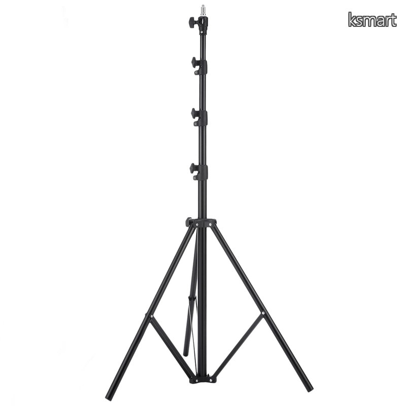 【送料無料】ライトスタンド 395cm エアクッションタイプ 1/4と3/8ネジ変換 撮影用ヘビーデューティライトスタンド 高さ調節可能 大型スタンド ソフトボックス|ksmart