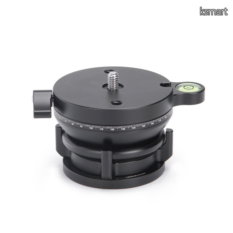 【貨物輸送無料】LB-68R レベリングベース 低興味の中心 雲台 軽銀アロイ製 最大限度厄介なもの10KG 気泡管水準器360回転させるし