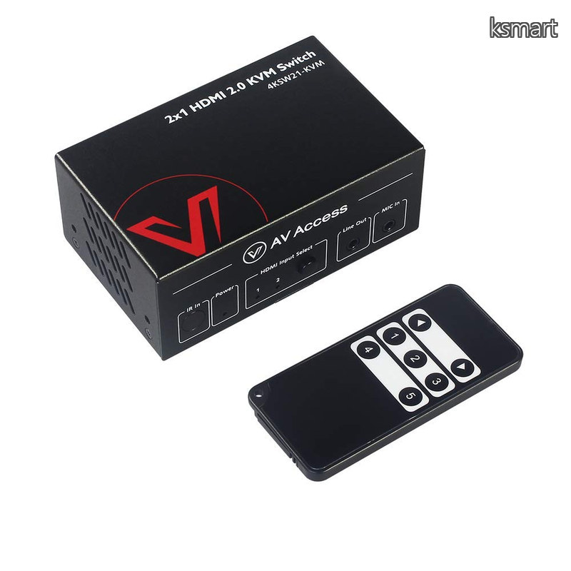 【貨物輸送無料】Access KVM 取り替えっこ HDMI 2.0 4K@60サイクル/2K@144サイクル、Dolby Vision、HDCP2.2、オーディオ付き添い人、IR \u0026 名取り草取り締まる、HDR10、3 つの USB 界面、2