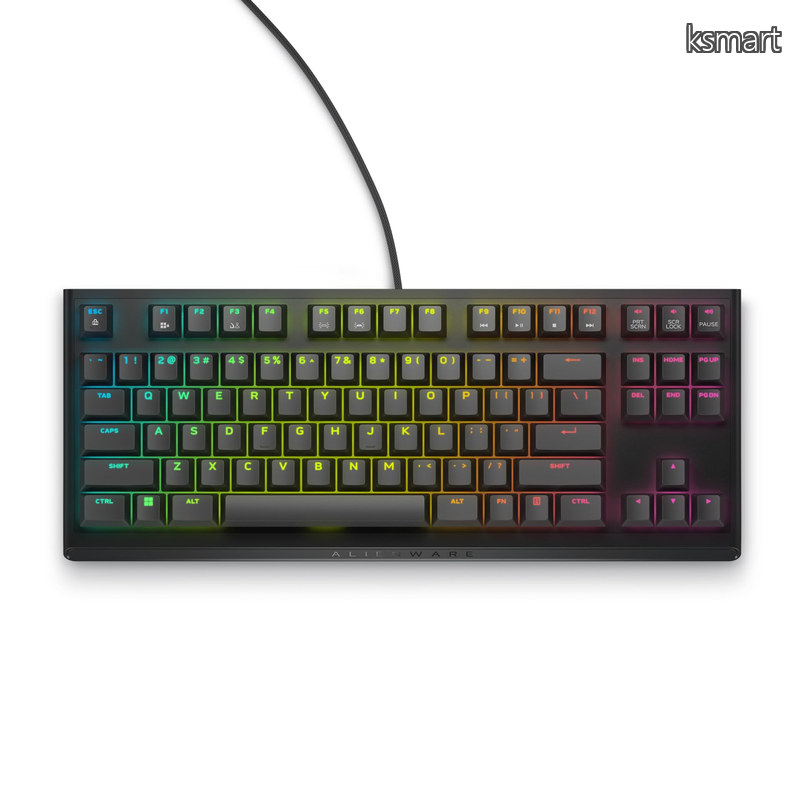【貨物輸送無料】ゲーミング 鍵盤 - AW420K 英語割りつける 有線USB CHERRY MX 赤いこと アンチ生きすだま Nキーロールオーバー 1680万色 per-key RGB