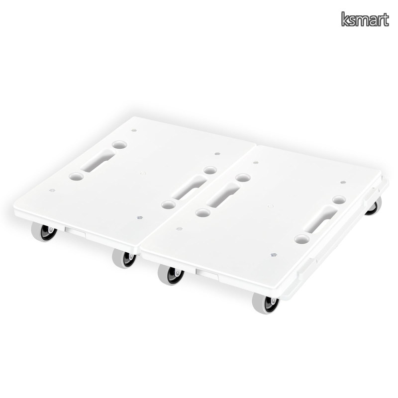 【送料無料】カート キャリー 耐荷重200kg 軽量1.25kg 台車縦横連結可能 スタッキング運搬 家庭用 グレ 白|ksmart