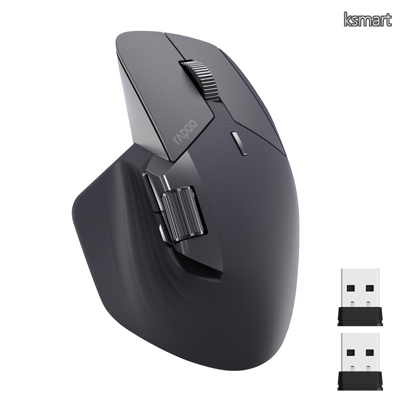 【送料無料】MT760Mini マルチデバイス ワイヤレス マウス 無線 Bluetooth 5.0/2.4GHz 3つモード接続 4台のデバイスに同時接続 M+クロステクノロジー｜ksmart