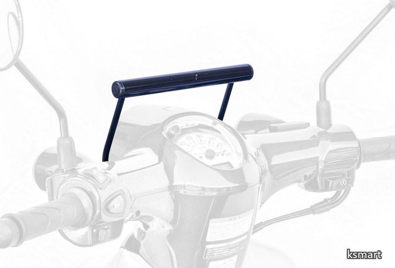 【送料無料】バイクパーツ ステー ハンドル マウントバー スチール製 スーパーカブ110('22-/JA59) φ22.2mm ブラック 204-0711｜ksmart