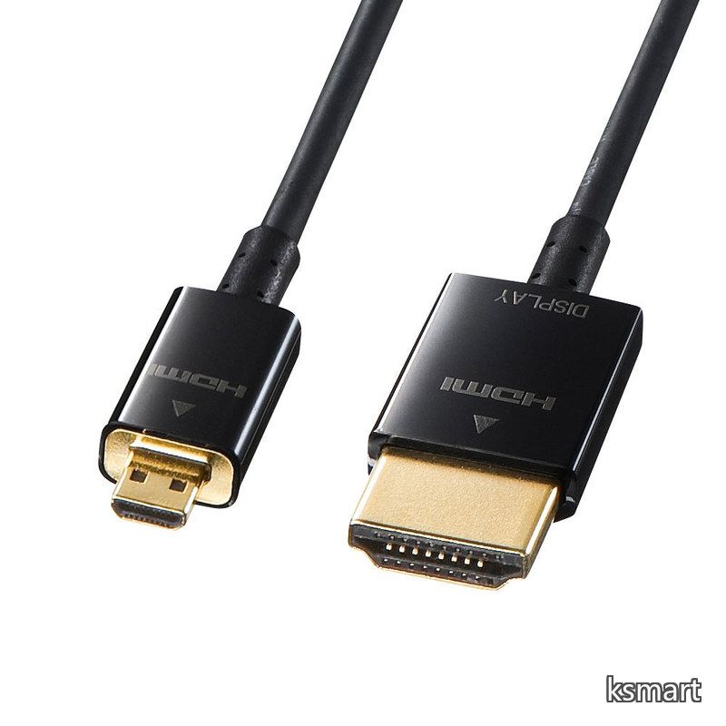 【送料無料】ハイスピードHDMIマイクロケーブル イーサネット対応 5m･ブラック KM-HD23-A50K｜ksmart 8,794円