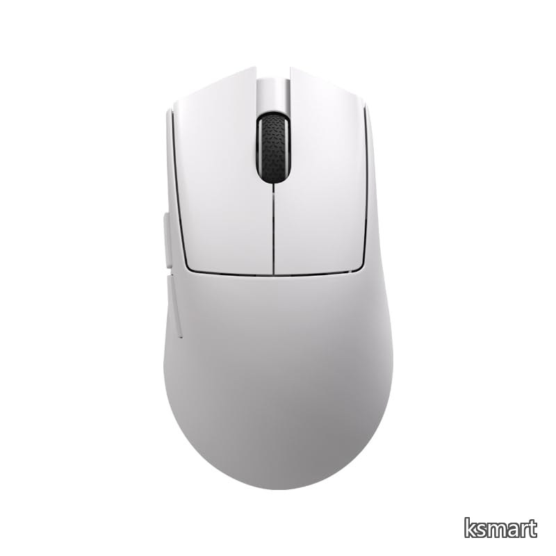 【送料無料】N5 NEREUS 8K ワイヤレス ゲーミングマウス 軽量 57g エルゴノミックデザイン PAW3395 26000dpi Bluetooth 2.4Ghz USB-C 【国内正規品】 (ホワイト)|ksmart