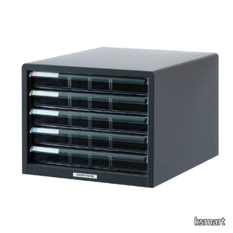 【送料無料】アバンテV2 レターケース B4 浅5段 BL-55 クロ｜ksmart