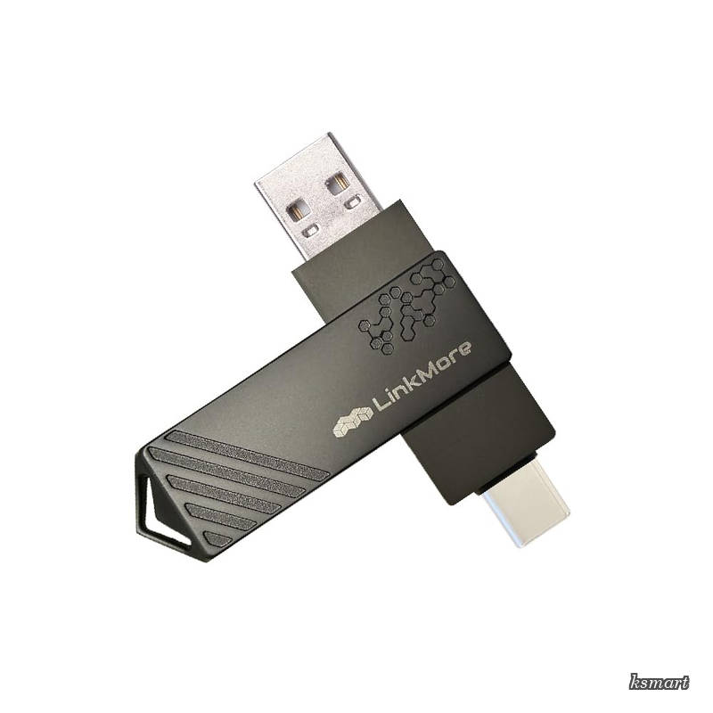 【送料無料】256GB USBメモリ 2in1 OTG対応 Type-A & Type-C 360度回転式 合金製【最大読込150MB/s】｜ksmart