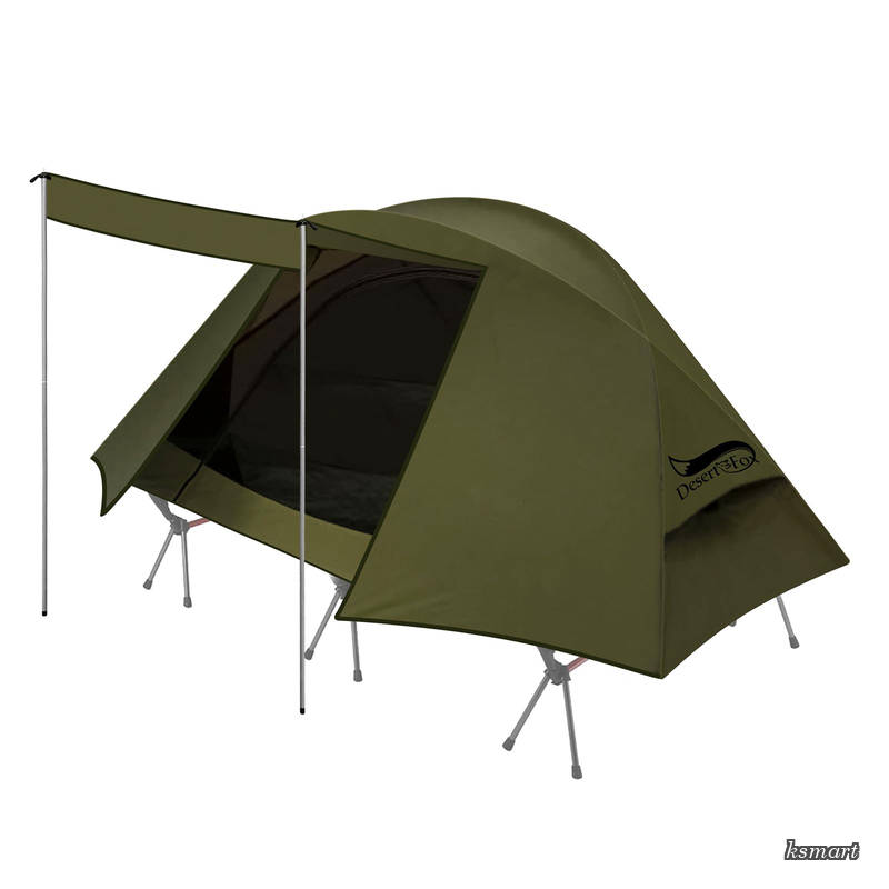 【送料無料】コット用 テント 1人用 ソロ 4000mm耐水圧 前室あり キャンプ コンパクト 軽量 3 WAY タイプ 撥水加工素材 自立式 二重層構造 4シーズン 簡単設営 UVカット 通気防風防雨 収納袋付き DRZ｜ksmart 7,486円
