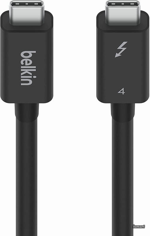 【送料無料】4 ケーブル 40Gbps 高速転送 100W PD対応 8K映像出力 USB4準拠 USB-C 互換 インテル認証 USB-IF認証 2m ブラック INZ002bt2MBK｜ksmart