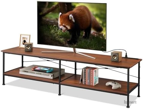 【送料無料】レトロテレビ台 幅150cm ローボード ロータイプ 32～60型対応 大容量収納 木製スチール おしゃれ ヴィンテージ リビング 寝室 USBコンセント付き 安定感 耐荷重45kg 高さ39cm 組み立て簡単｜ksmart