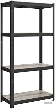 【送料無料】スチールラック 幅80cm 4段 オープンシェルフ 総耐荷重520kg 高耐荷重 収納棚 防錆加工 高さ調整可能 組立簡単 アイボリー MDF板 作業台 倉庫 ガレージ 80&times;40&times;160cm｜ksmart