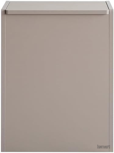 【送料無料】木製キッチンペール 45L 隠しキャスター付 ニオイ漏れ防止フタ付 組立式 モカ 無地 キッチン収納 ゴミ箱｜ksmart 8,602円