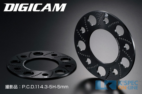 DIGICAM アジャストメントスペーサー ボルトディスペンドタイプ P.C.D.100-5H 2枚 [5mm]