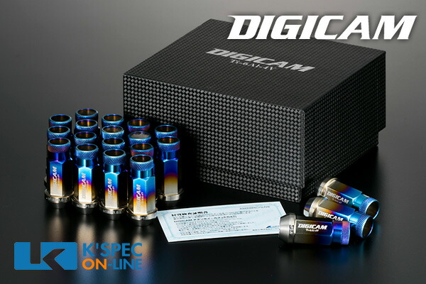 DIGICAM チタンレーシングナット 20本セット 貫通タイプ 48.5mm