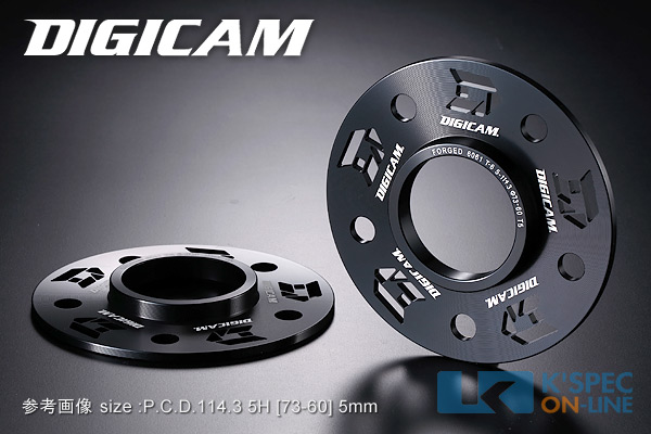 DIGICAM D-SLITハブリング付スペーサーP.C.D.114.3-5H [73-60] （5mm） 2枚セット｜ケースペックオンライン 9,488円