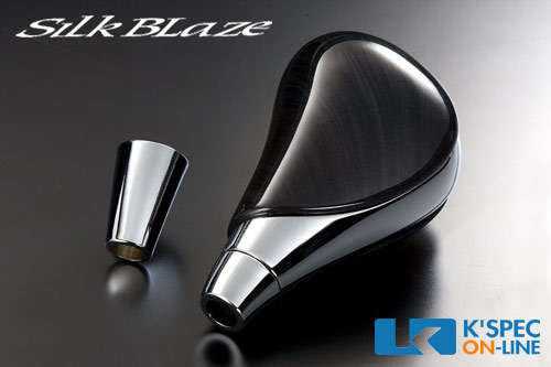 SilkBlaze 200系ハイエース 超同色クロームメッキシフトノブ 黒木目