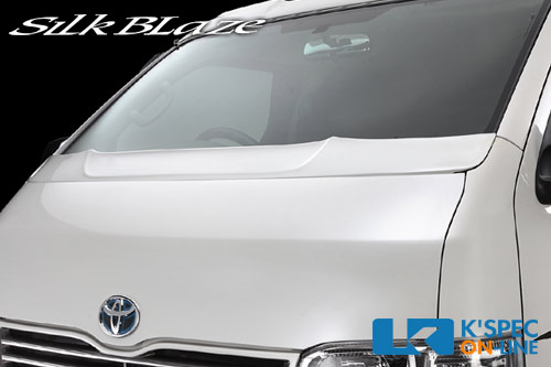 SilkBlaze ボンネットスポイラー【純正色塗装】200系ハイエース 標準 3型/4型[代引き/後払い不可]｜ケースペックオンライン