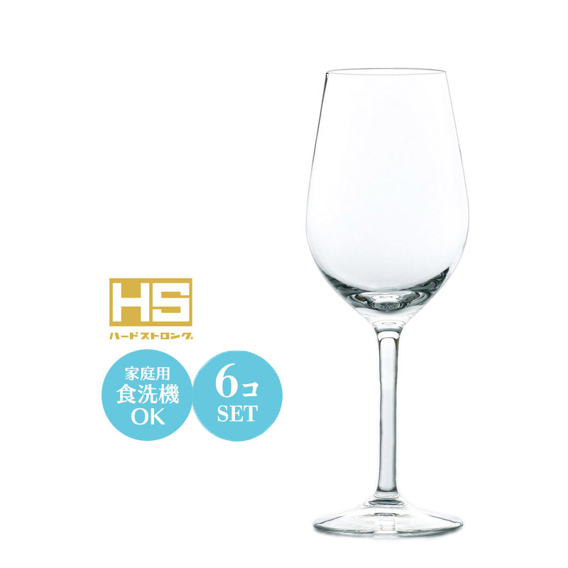 ワイングラス 赤白兼用 レセプション 6個セット 東洋佐々木 Φ53×H197mm(260ml) おしゃれ シンプル 上品 カフェ バー レストラン ホテル ラウンジ 割烹 懐石 飲食店 業務用 備品 食器 30K37HS 【食器洗浄機対応】【HSゴールド口部強化ガラス】