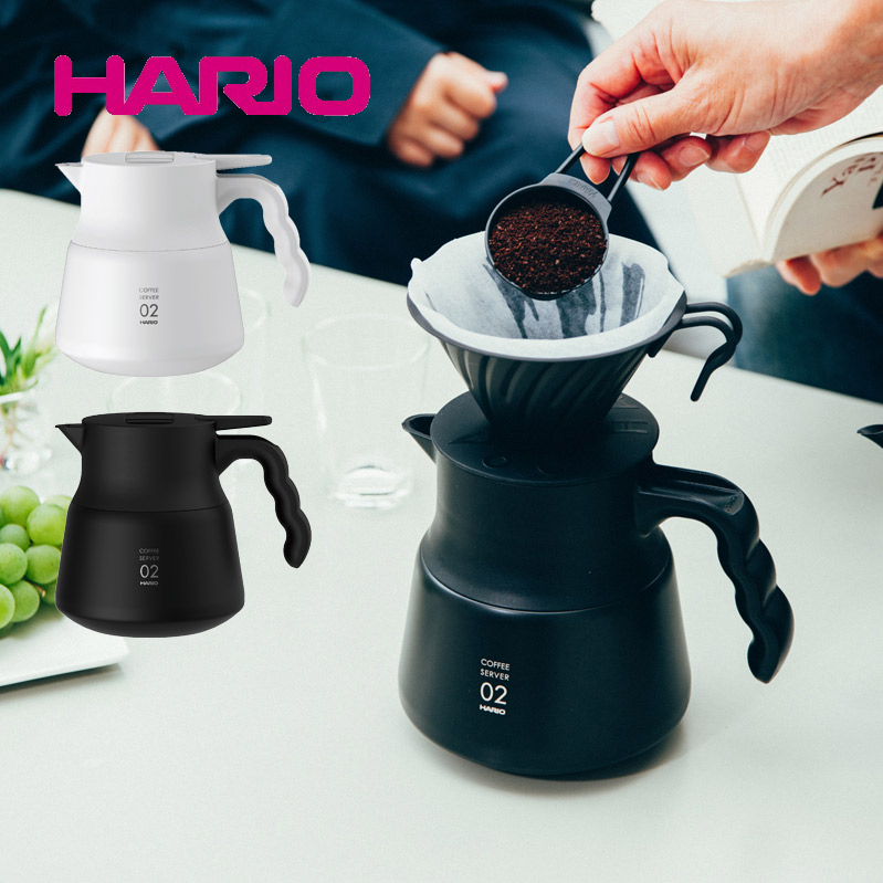 楽天市場】HARIO ハリオ V60 保温 ステンレス サーバー 600 ブラック ...