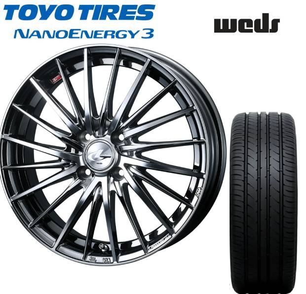 ■TOYO （トーヨー) NANOENERGY3 165/55R15 ■WEDS ウェッズ LEONIS FR 15インチ 4.5J+45 4H100　BMCMC　 サマータイヤホイールセット 軽自動車用