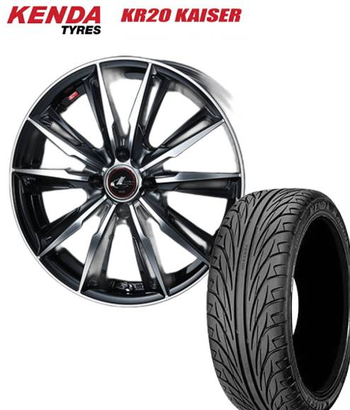 ■ケンダ KENDA KR20 165/45R16 74V ■WEDS ウェッズ LEONIS レオニス GX 16インチ 5J+45 4H100 PBMC サマータ6 イヤホイールセット 軽自動車用