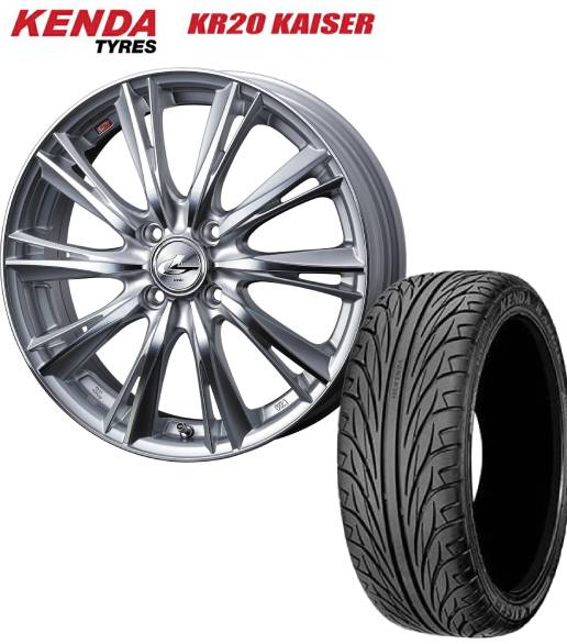 ■ケンダ KENDA KR20 165/45R16 74V ■WEDS ウェッズ LEONIS レオニス WX 16インチ 5J+45 4H100 HSMC サマータイヤホイールセット 軽自動車用