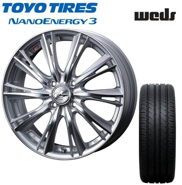 ■TOYO （トーヨー) NANOENERGY3 165/55R15 ■WEDS ウェッズ LEONIS WX 15インチ 4.5J+45 4H100 HSMC サマータイヤホイールセット 軽自動車用
