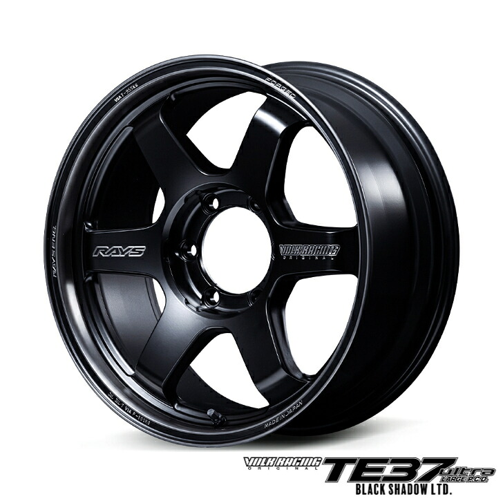 RAYS レイズ VOLK RACING TE37 ultra LARGE P.C.D. Black Shadow LTD. 18インチ 8J+0 6H139.7 PH 新品ホイール4本