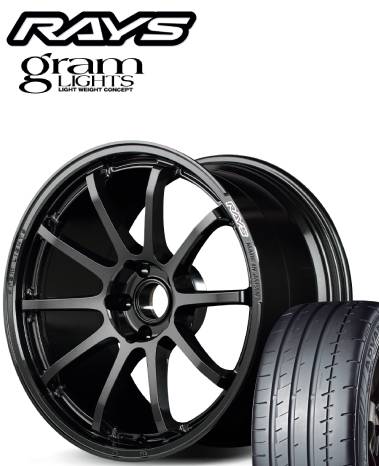 RAYS レイズ gramLIGHTS 57NR 6NJ 18インチ 8.5J+45 5H100 YOKOHAMA APEX V601 225/40R18 92Y BRZ/TOYOTA 86 GR86